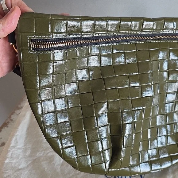 Clare V. Grande Fanny Pack In Army Leather Embossed - Picture 3 of 16